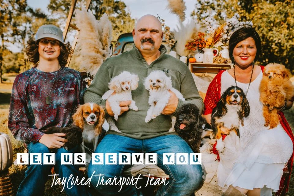 Taylored Dog of a family cuddling a puppy